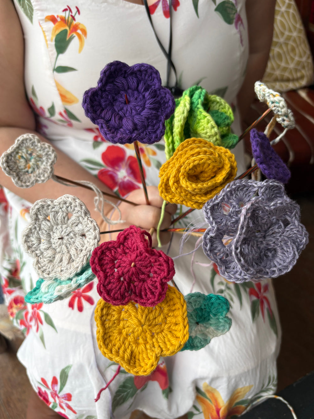 Crochète une fleur « avec » Taylor!